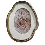 ALL NEW! Abstract Round Frame w/ Leather Inset