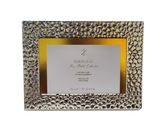 ALL NEW! Hammered Silver Metallic Frame w/Gold Border