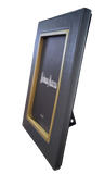 ALL NEW! Leather-wrapped Frame w/ Gold Inset