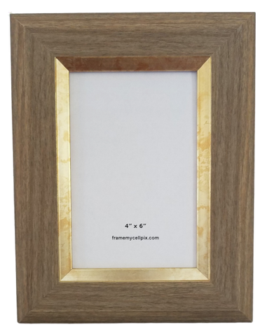 Gold-Accented Wood Frame